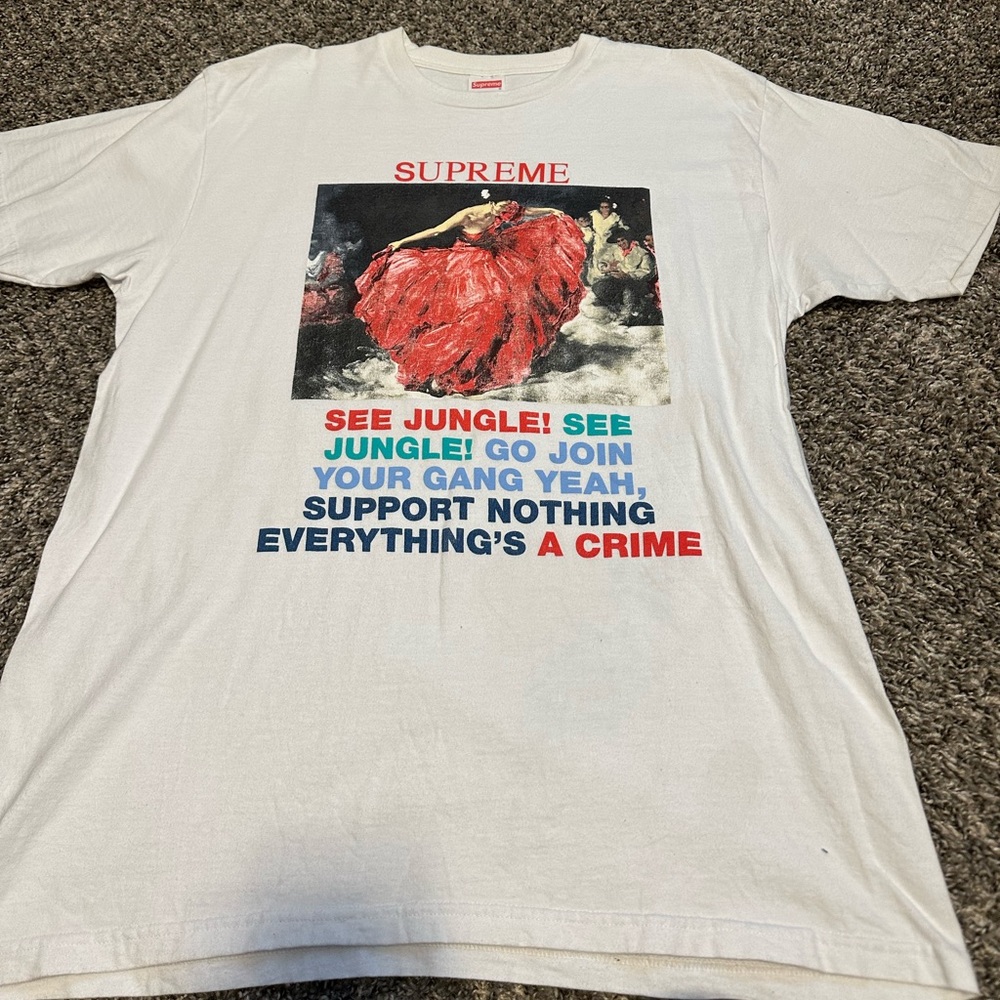 Men’s Supreme white shirt Size XL $40